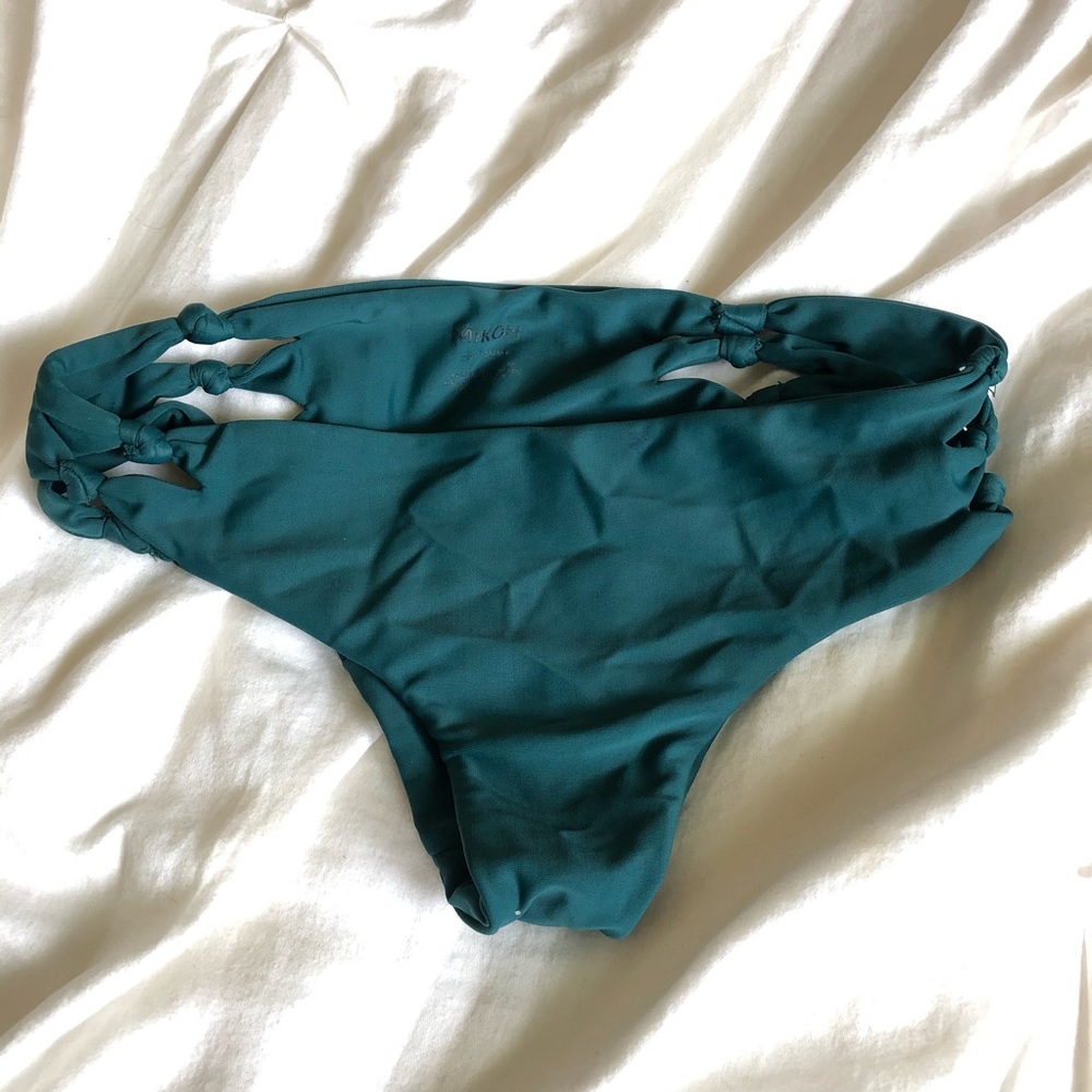 NWOT Mikoh 🌴 green hanalei knot bikini bottom